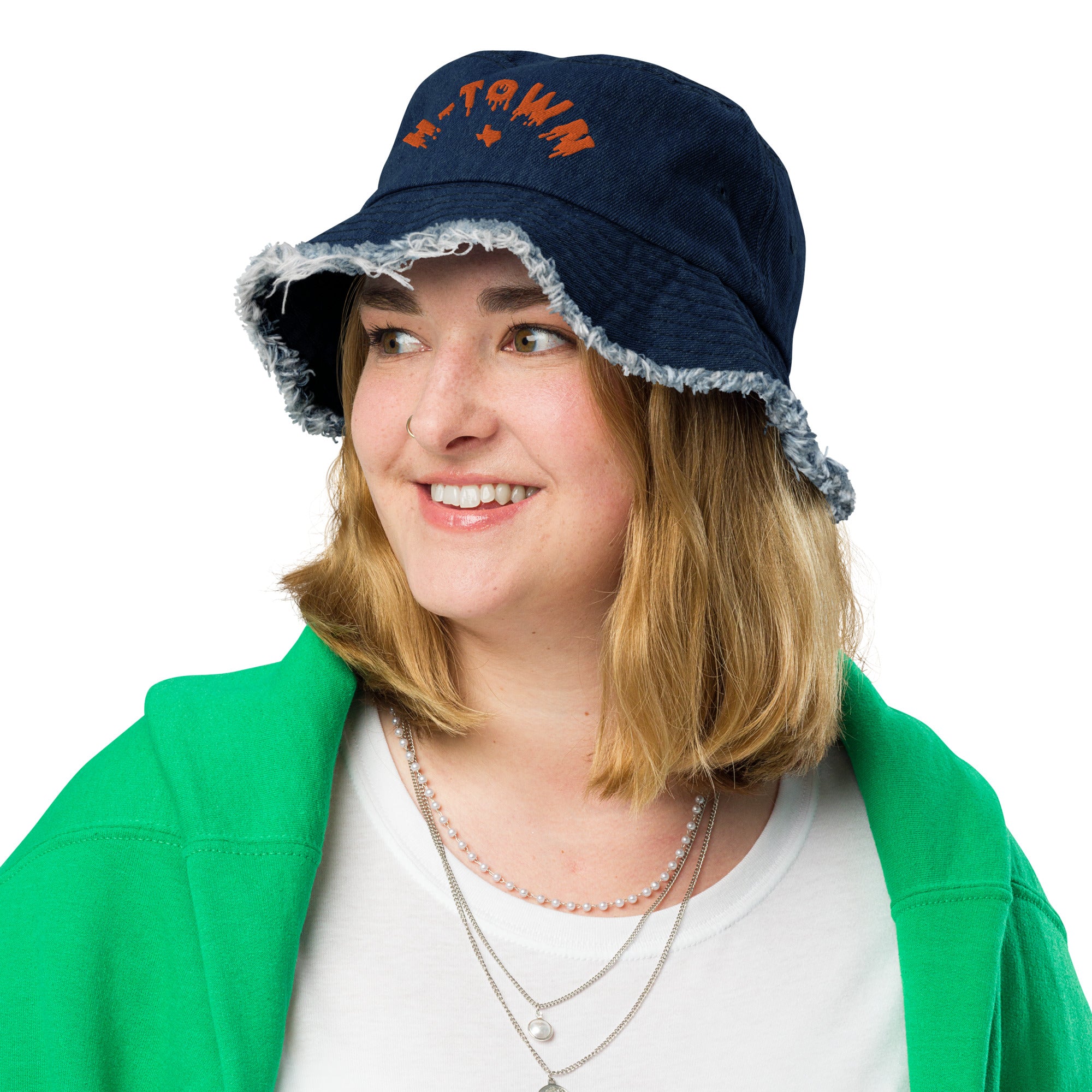 Denim women's bucket hat made from upcycled denim – DENIM TWICE