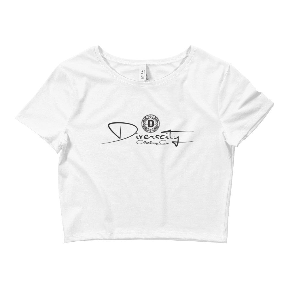 Diverscity Signature Women’s Crop Tee white/black